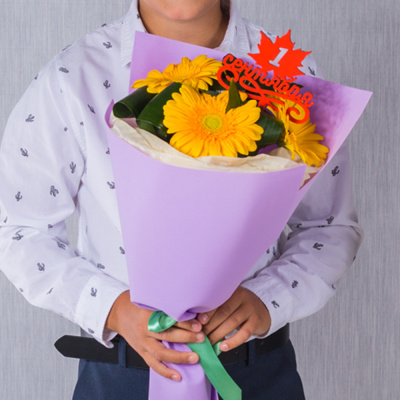 Школьный букет из гербер для мальчика N 37960