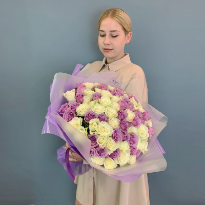 Букет 101 роза Кения в упаковке 29178-БФ