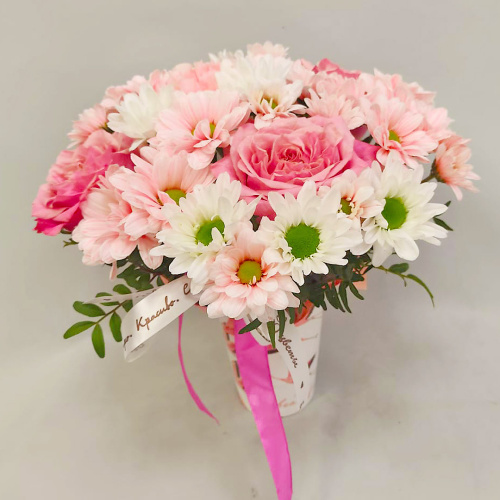 Стаканчик с цветами "Нежный" арт. 53035