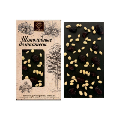 Шоколад Fleur Libertad темный с клюквой и кедровым орехом N 45912